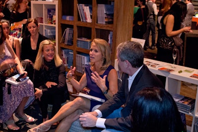 To support Room to Read, Katie Couric read for the crowd during Friday night’s kickoff party.