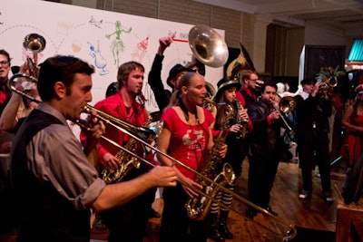 'Our talent team chose performers that we felt rounded out the experience culturally, while also offering something fresh and hip,' said Norwood. Musical ensembles included the Hungry March Band.