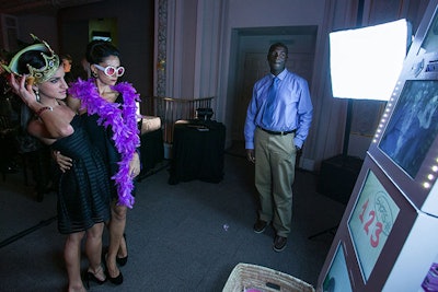 After hitting the lipstick bar, many partygoers stopped at the nearby Poshbooth photo booth for a keepsake from the night.