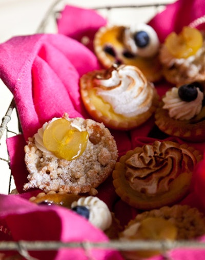 Windows Catering can deliver a pie buffet set-up to any event venue or in-office holiday gathering. Flavors like pumpkin, cran-apple, blueberry-almond, and pecan-fudge are available in regular size, miniature versions, and pie pops. The catering company requires a minimum of eight guests, and at least 48 hours' notice.