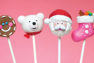 The cake pop trend shows no sign of slowing down. Find holiday dessert table ideas from Cake Pops: Holidays ($15, Chronicle Books) by Bakerella’s Angie Dudley. The book includes two dozen winter-themed cake pop ideas, plus tips for displaying and gift-wrapping the treats.