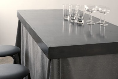 Ebony Table Lid: Customize with your choice of linen.