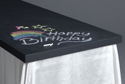 Chalkboard Table Lid: Great for kids’ parties!
