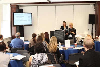 Kathy Miller, president of the International Special Events Society, led the session at BizBash Boot Camp.