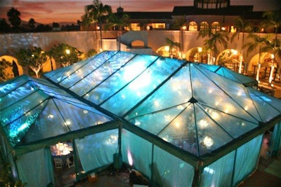 Clear Turquoise Frame Tent