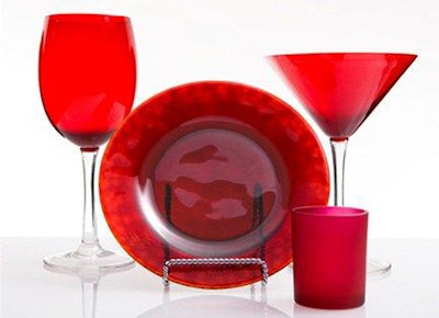Obscura Deep Ruby Red Dishware