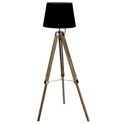 Montreal Surveyor Tripod Floor Lamp With Black Shade - 58' Tall