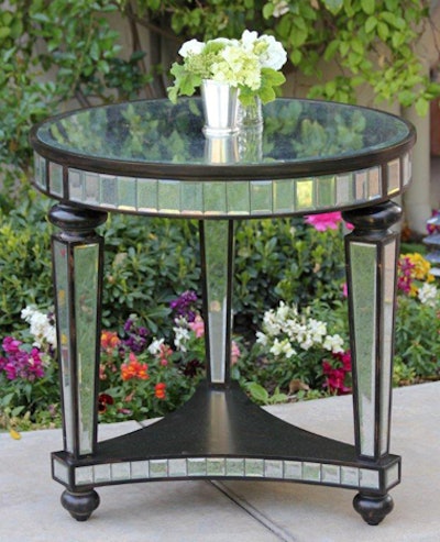 Montreal Mirrored Accent Table, 28' Round