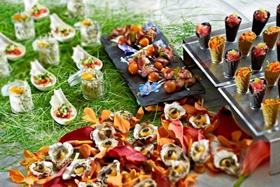 For a lighter catering option—which may be a welcome reprieve in a season full of decadent treats—the Sofitel Chicago offers its new De-Lite menu. Developed by nutrition and fitness experts from the Thalassa Sea & Spa in France, the menu includes items such as oysters with passion fruit caviar and marinated skirt steak with seasonal steamed vegetables.