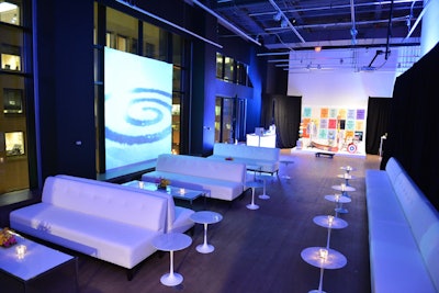 This year, V.I.P. guests had access to a lounge with passed plates instead of a formal sit-down dinner.