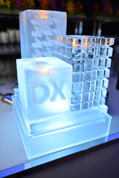 Iceculture created DX-inspired ice sculptures that held votive candles inside.