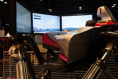 Netherlands-based Cruden demonstrated its newest full-motion simulator, which is based on a motorsports platform.