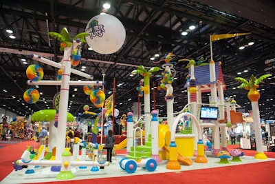 Toronto-based Empex Watertoys filled its 20- by 40-foot exhibit space with its new Aqua Circus product.