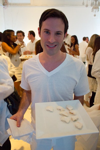 To add to the all-white theme of the night, Food in Motion served an all-white menu that included halibut ceviche.