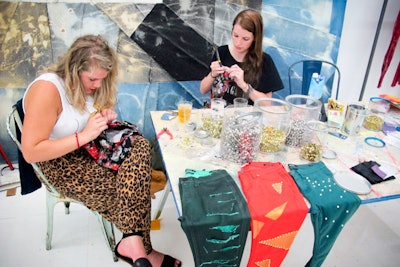 Urban Outfitters let event-goers customize their own jeans at its fall 2012 denim collection preview in New York. With staffers’ assistance, guests could choose one of three jean styles then embellish them with studs, bleach, and more.