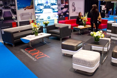CORT provided lounge furnishings where attendees could sit, relax, and discuss the innovative new products featured on the trade show floor.
