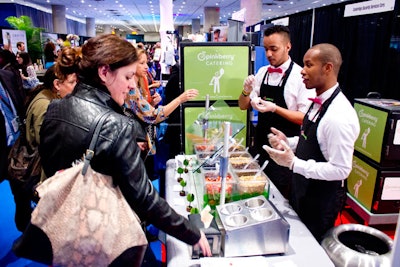 Pinkberry treated guests to its favorite seasonal flavors–mango and hazelnut.