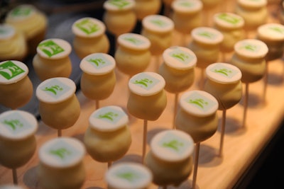 Mini cheesecake bites were topped with Impact Awards branding.