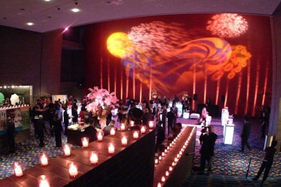 The Center’s Lower Lobby dressed up for a reception