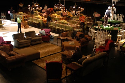 Bar mitzvah elegance: tables, chandeliers, even a lounge