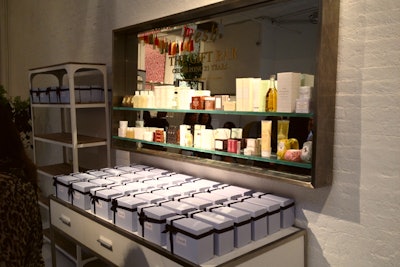 At the 21st anniversary party for Fresh at Openhouse Gallery in July, the company built a gifting bar where guests could select products that have been introduced each year since the brand's beginnings. Packages were messengered to attendees the following day.