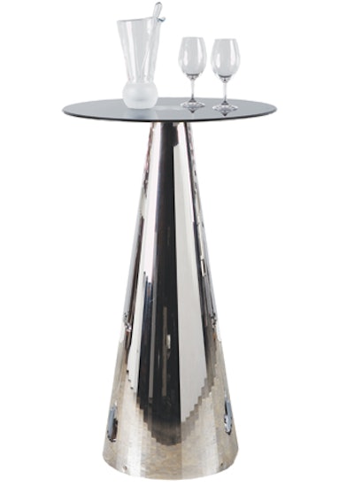Allure table, $250, available nationwide from FWR Rental Haus