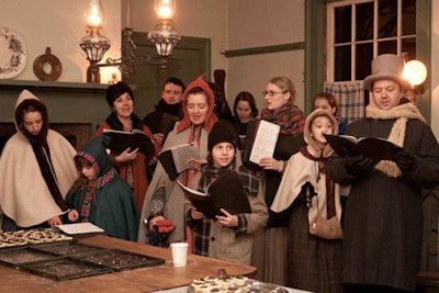 On December 8, 15, and 22, you can treat a group to a Victorian-themed Christmas with an outing to the Christmas by Lamplight event at Black Creek Pioneer Village. Wander through the historic village lit by the glow of lanterns, roast chestnuts on an open fire, listen to the Village Carolers sing traditional and contemporary Christmas music, and take part in demonstrations of wreath-making, blacksmithing, and tinsmithing. The program is also available with a dinner option. Adult tickets start from $29.95 for nonmembers.