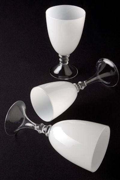 Veranda Glassware, available in white or black.