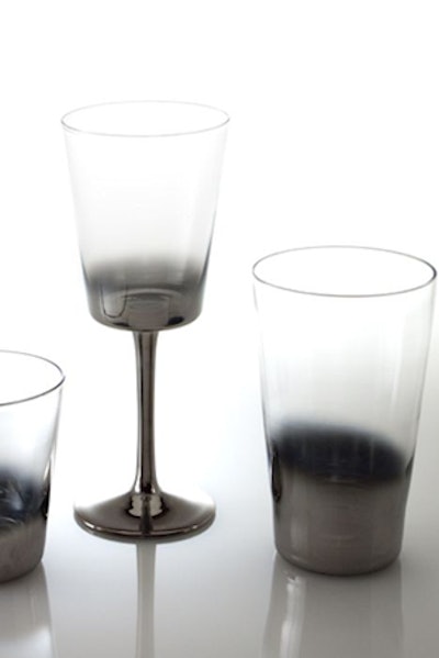 Our newest glassware line, Silver Smoke, is unique and modern.