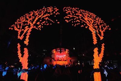 The trees served as the centerpiece, starting out illuminated in blue and white—the colors of Belvedere—and changing to red for World AIDS Day and (Red).