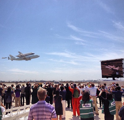 6. At the Los Angeles International Airport viewing event in September, the Endeavour flew low over guests.Click to Like, Comment, or Follow Us on Instagram
