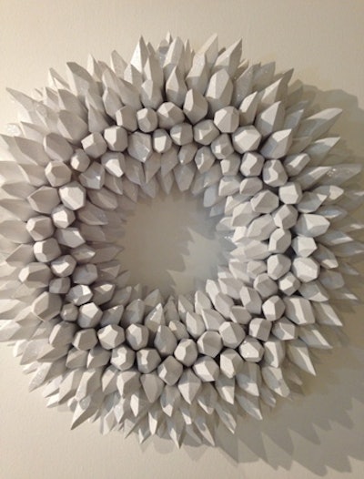 Cordogan Clark & Associates used rigid foam insulation to mimic the shape of ice crystals in the 'Ice Wreath.'