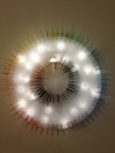 D&K's 'Color Wheel' was made of plastic color chips and lights arranged on a custom frame.