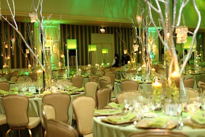 The Fairmont Hotels and Resorts' Grand Chefs gala and Jean Banchet Awards for Culinary Excellence in Chicago had an Emerald City theme in 2011. Students from the Harrington College of Design handled decor, and reps from Pagliuco Design Company developed the theme.
