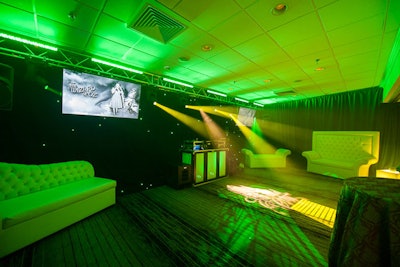 In November, the National Association for Catering and Events hosted its annual fund-raising gala in Washington. Drawing inspiration from classic fairy tales, the benefit incorporated design elements from stories like The Wonderful Wizard of Oz. In the Emerald City lounge, the LED curtain behind the DJ booth was lit green to match the drapes.