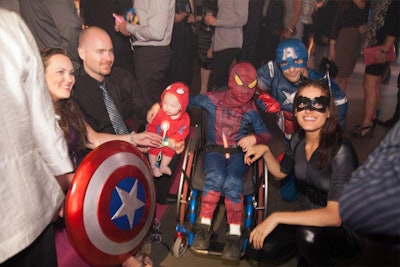 Three to Be Foundation 2012 talent as Catwoman and Spider-Man and Captain America