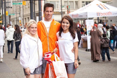 IB ambassadors engaging the public during the Vancouver block party