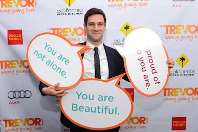 MSN Wonderwall and Getty Images provided a photo booth with props in the form of inspiring chat bubbles at the Trevor Project's Trevor Live event.