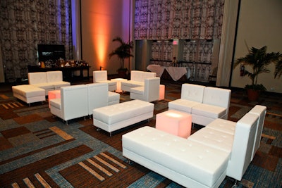 Rental Trend: White Leather Couches