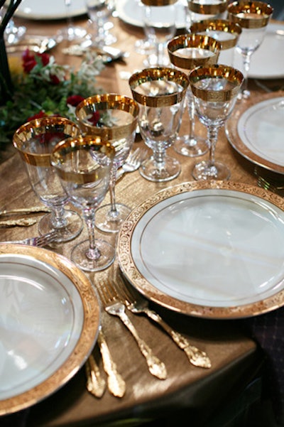 Rental Trend: Gold-Trimmed China and Glassware