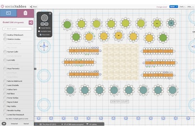 Upload any floor plan and design your event to scale