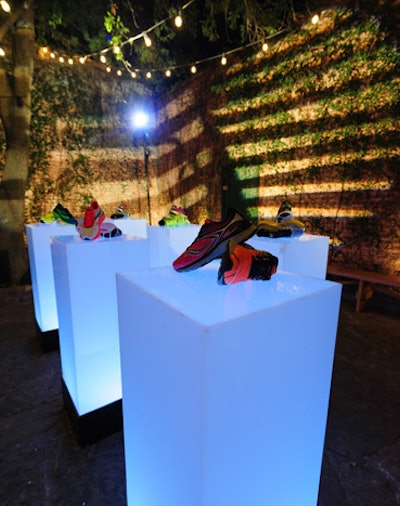 A themed courtyard space called the Kinvara garden showcased the brand's newest shoe (the Kinvara). All attendees who had sent an R.S.V.P. could pick out a free pair of the shoes.