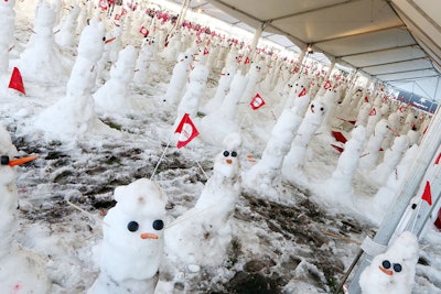 MagicSnow produced the largest amount of man-made snow ever created for the '12 Days of Play' event at Mattel's world headquarters.