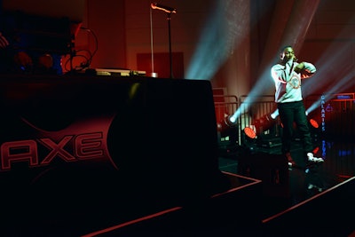 The evening's entertainment included a performance by rapper Kendrick Lamar.