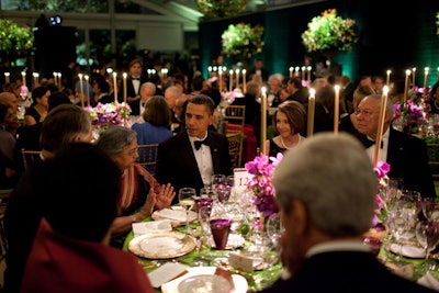 President Obama at a state dinner at the White House in 2009.