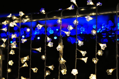 LED lights in the tunnel were shaped like flowers.