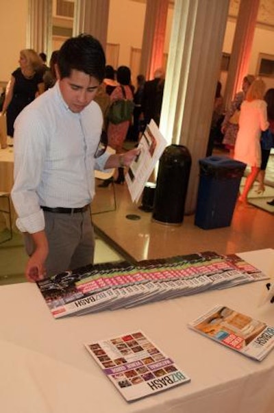 Guests picked up the latest issue of BizBash magazine.