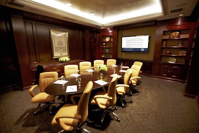 State-of-the-art boardroom seating for as many as 13