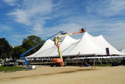 Rigging for the 2012 National Book Festival