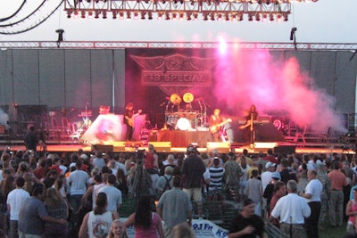 38 Special performing at a summer concert